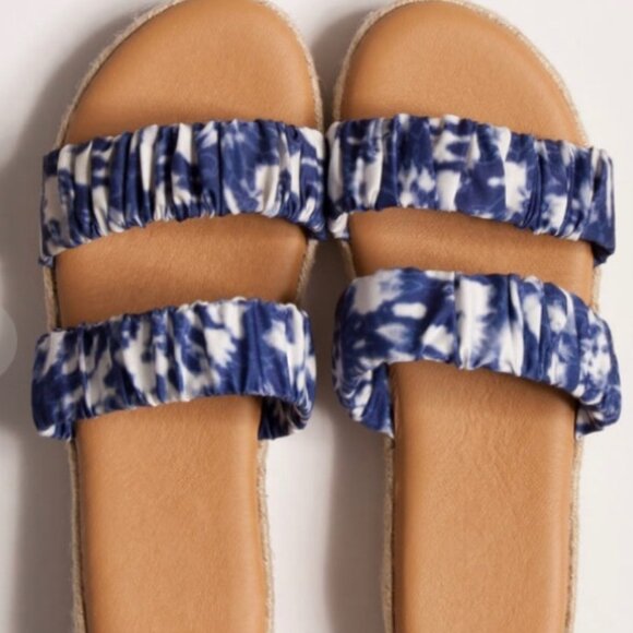 Indigo Tie-Dye Double Strap Sandals - Picture 5 of 7